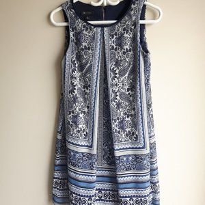 Super cute Mid-length Patterned Blue Dress AB Studio (US 2)